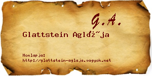 Glattstein Aglája névjegykártya